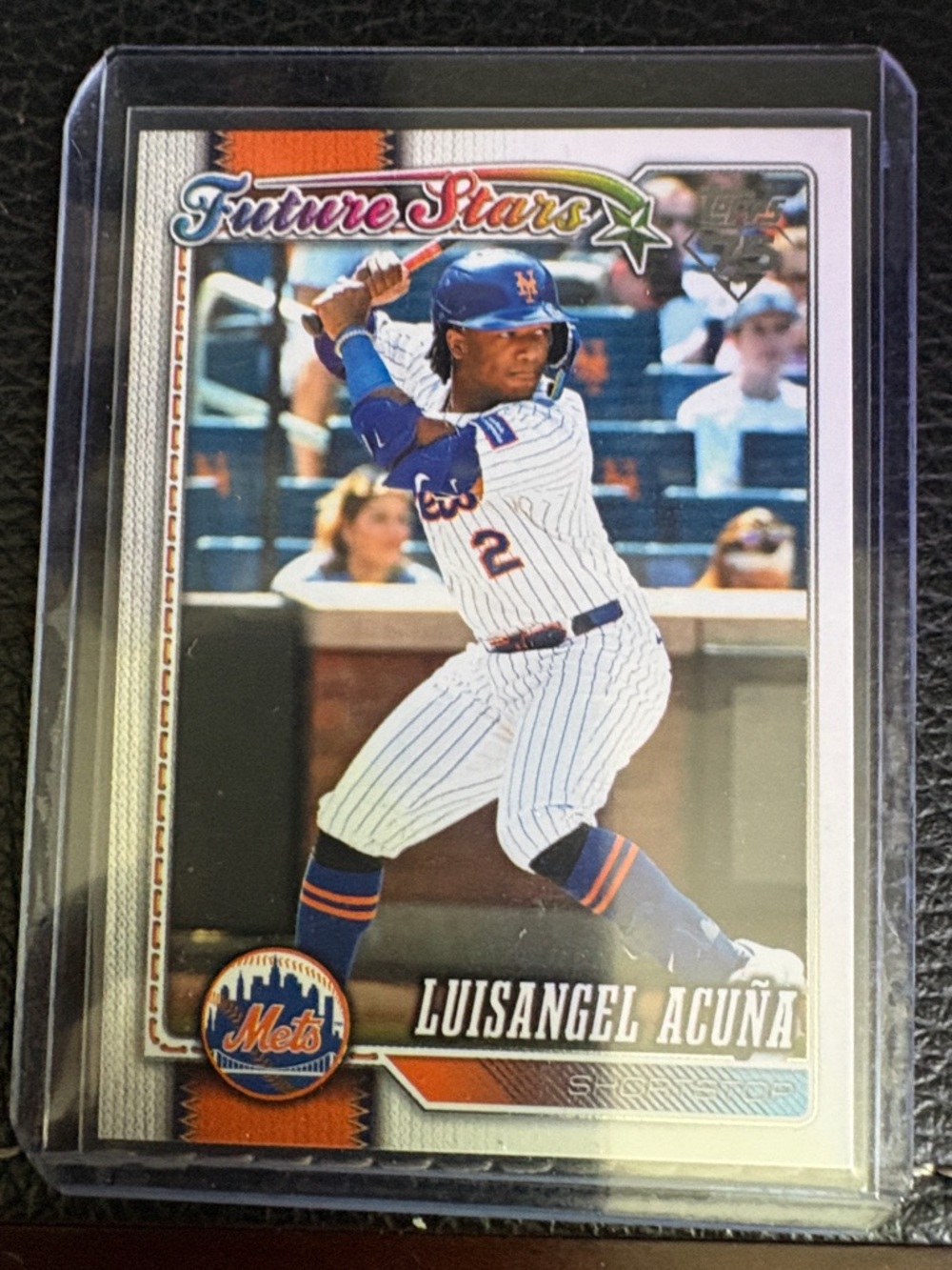 2026 Topps Future Stars Luisangel Acuña Blue White Orange Mets Baseball Card